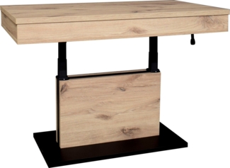 Mäusbacher Couchtisch Lift Couchtisch, höhenverstellbar 58-77cm,Tischplatte aufziehbar, Staufach, 110cm breit