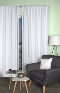 HOME WOHNIDEEN Vorhang Schwerentflammbarerer Verdunklungsvorhang BLACKY, Polyester