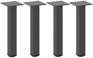 vidaXL Couchtischbeine 4 Stk. Anthrazit 30-32 cm Stahl 4012450