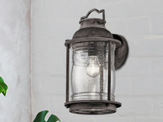 LED Industrial Wandlaterne für Innen & Außen, Anthrazit Höhe 40cm