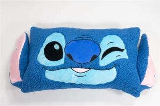 Disney Stitch Sherpa Kissen 75x45 cm – Weiches Kuschelkissen für Sofa & Bett