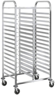 vidaXL Tablettwagen mit 32 GN-Behältern 75x55x162,5 cm Edelstahl 4108072