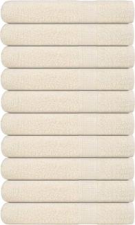 Handtücher 10 Stk. Creme 100x200 cm 360 g/m² 100% Baumwolle 137012