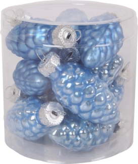 TrendLine Weihnachtskugeln aus Glas Tannenzapfen Ø 6 cm sky blue 12 Stück