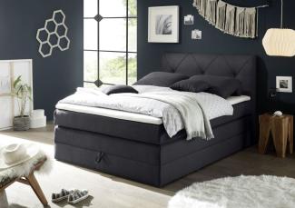 Boxspringbett 120 x 200 cm CALGARY 2, Schwarz H2