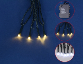 TrendLine LED Lichterkette 40 LED Batterie 8 Funktionen Weihnachtslichterkette