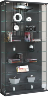 VCM Wandvitrine Relas 920069 Anthrazit H. 114 x B. 59 x T. 17 cm