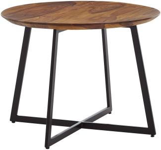 Kadima Design Haim-Couchtisch aus massivem Sheesham-Holz, Rund, Modernes Design. 60x60x45 cm