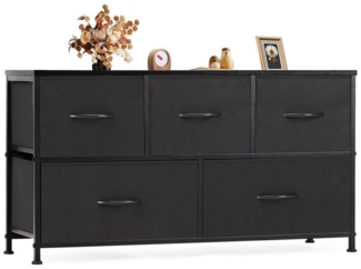 DUMOS Schubkastenkommode Kommode mit Schubladen, Ablageschrank aus Stoff Schubladenschrank (für Schlafzimmer, Wohnzimmer, Kinderzimmer, Flur, Aufbewahrungsschrank), mit Metallgestell Schubladen aus Stoff