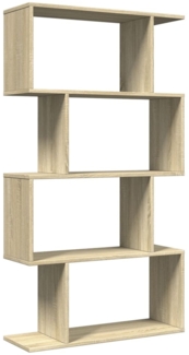 vidaXL Raumteiler-Bücherregal 4 Böden Sonoma-Eiche 70x24x129 cm 858104