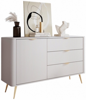 Compleo Kommode mit drei Schubladen und Drehtür, Metallfüße BELLO, Modern Wohnzimmer