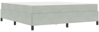 vidaXL Bettgestell Hellgrau und Grau und Weiß 180 x 200 cm Samt 3399078
