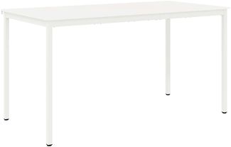 vidaXL Bartisch Weiß 110 x 55 x 105 cm Massives Kiefernholz 3416328