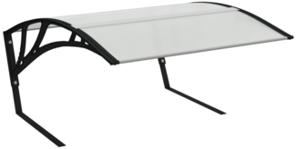 vidaXL Mähroboter Garage, Kunststoff / Metall, 80 x 101 x 46 cm, Schwarz / Transparent