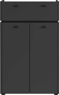 Kommode Moldau / Modesto , Holzwerkstoff , Schwarz , 60 x 96 x 34 cm