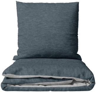 Leonado Vicenti Bettwäsche Baumwolle 135x200 cm und 155x220 cm, Jersey, 2 teilig, Unifarben im Melange-Design mit Markenreißverschluss