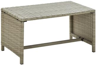 vidaXL Couchtisch Beige 70x40x38 cm Poly Rattan 46395