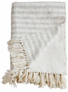Mirabeau Tagesdecke Plaid Marpent creme/grau