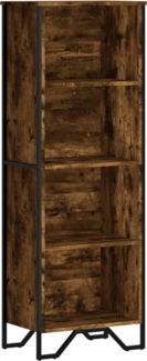 vidaXL Bücherregal Räuchereiche 50x31x137,5 cm Holzwerkstoff 848611