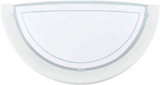 Eglo 83154 Wandleuchte PLANET 1 E27 max. 1X40W Stahl weiss, Glas lackiert klar L:29cm H:14,5cm dimmbar