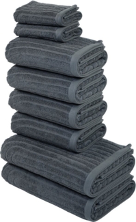 my home Handtuch Set Handtuchset Ognon, Duschtücher, Handtücher, Gästetücher, Zen, Frottier (Set, 8-St), mit Muster, Scandi, Boho, einfarbiges Handtuch-Set 100% Baumwolle