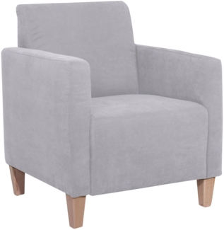 Sessel Karol Bezug Veloursstoff Buche natur / silber 22200