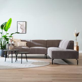 Bronx71 Ecksofa Kansas Chenille taupe rechts