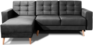 Asgard L, Ecksofa, Eckcouch, Dunkelgrau