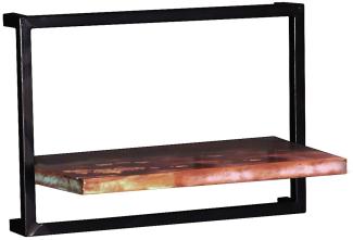 Wandregal Riverboat 50 x 25 x 35 cm Altholz und Metall