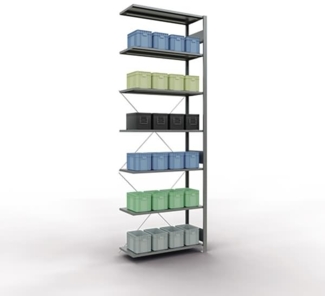 Schulte Regal MULTIplus150 12747 Anbau 3.000x1.000x400mm 7 Böden verzi