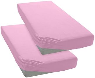 OTTO home Spannbettlaken PHYSALIS Comfort, Jersey, Gummizug: rundum, (2 Stück), Baumwolle 150 g/m², Matratzen bis 20 cm Höhe, Bettlaken, Spannbetttuch