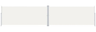 vidaXL Seitenmarkise Ausziehbar Creme 220x1000 cm 318049