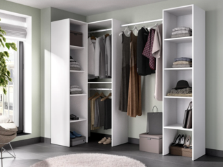Vente-unique - Eckschrank - L 225 cm - Weiß - FERDINAND