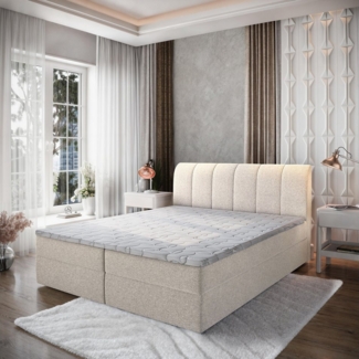 Masseno Boxbett CEVANO 140x200 cm mit Bonell Matratze und Topper