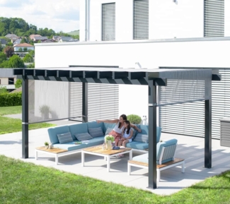 Sojag Yamba 1016 | Metall Pergola mit Sonnensegel