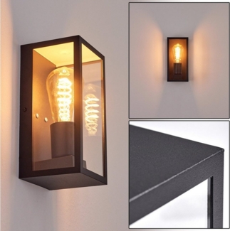 hofstein Außen-Wandleuchte Einfahrt Terrassen Hof Balkon Leuchte schwarze Außen Wand Lampe