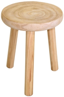 Spetebo Blumenhocker aus Holz mit 3 Beinen - rund naturbelassen (Größe wählbar, 1 St, Ø 30 cm / Ø 35 cm), stabiler Stand auf 3 Beinen