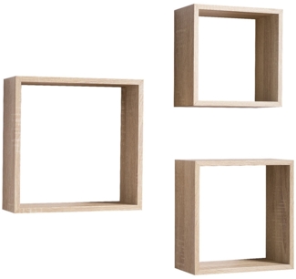 Wandregal Sheffield Cub / Shelvy Cub , Holzwerkstoff , Holzfarben , 0 x 0 x 0 cm