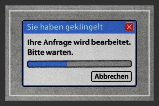 Rockbites - Fußmatte Türmatte "Anfrage wird bearbeitet" Grau Nr. 18 (100785)*