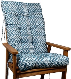 Rattani Hochlehnerauflage Polster Kissen für Gartenstuhl Hochlehner Auflage Sylva 120x50 cm, Material im Design CALIFORNIA DREAM.