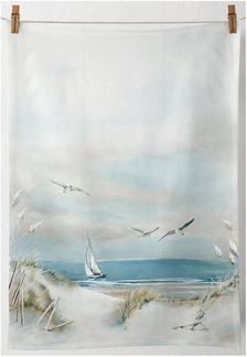 Ambiente® Geschirrtuch Sailing at sea, (2-tlg, 2-teilig), Geschirrtücher ca. 50x70 cm Baumwolle