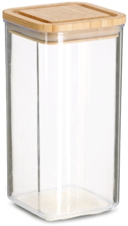 ZELLER 14768 Vorratsdose 1200 ml aus Kunststoff mit Bambusdeckel