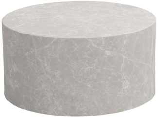 Couchtisch MONOBLOC 60x60x30 cm in Stein-Optik Sandfarben