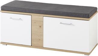 Schuhbank >SIGNO II< (BxHxT: 120x50x38 cm) in Artisan/Weiß - 120x50x38 (BxHxT)