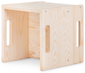 Ehrenkind Kinderhocker Montessori Wendehocker & Wendebank, Kindersitzgruppe Kinderzimmer (aus hochwertigem Holz, Hocker & Bank für Kinderzimmer)