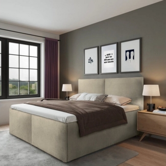 Halmon Schlafkomfort Betten Polsterbett Milano (Mit Stauraum unter der Liegefläche, erhältlich in 6 Größen und 8 attraktiven Farben mit oder ohne Matratze), Seitenhöhe 32cm, inkl. Lattenrost bei Ausführung mit Matratze