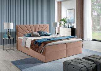 99rooms Zenturio Boxspringbett 120 x 200 cm Velours ROYAL VELVET Dunkelrosa