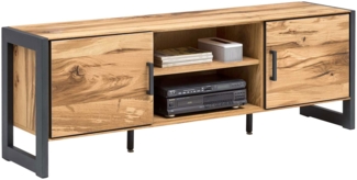 Kommode Jolly / Janne , Holzwerkstoff, Metall , Holzfarben , 168 x 61 x 40 cm