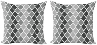 Abakuhaus Kissenbezüge Modern Accent Doppelseitiger Digitaldruck, (2 Stück), Grau und Weiß geometrische Ombre
