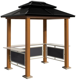 Sojag Aluminium Grillpavillon Maui | Holzoptik |